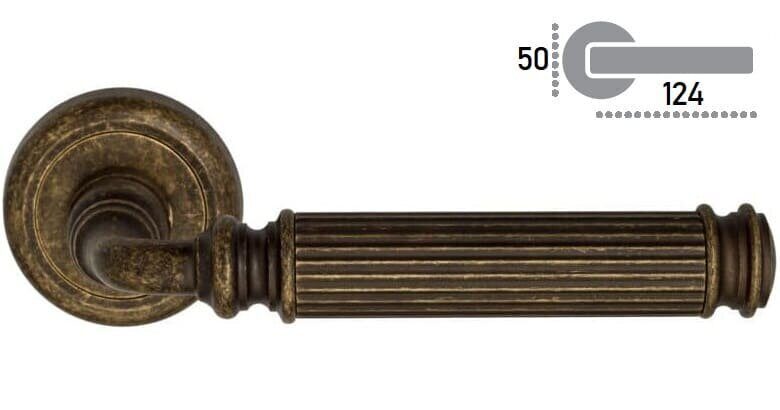 Дверная ручка Fratelli Cattini "ENCIA" D1-BA античная бронза