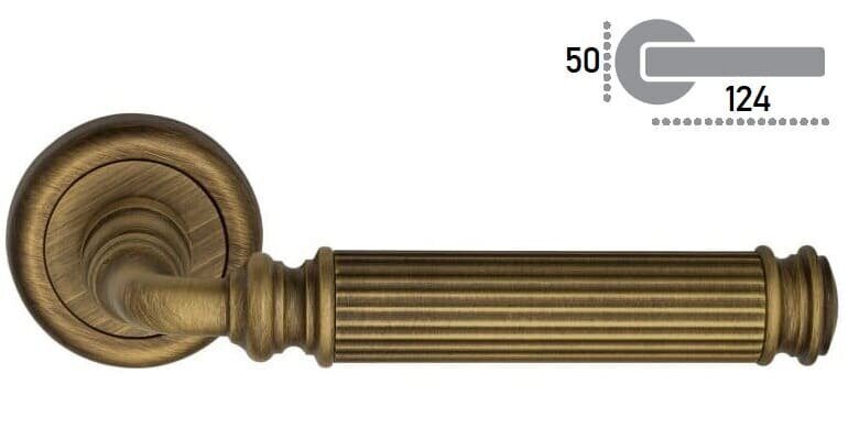 Дверная ручка Fratelli Cattini "ENCIA" D1-BY матовая бронза