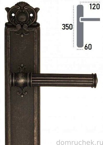 Дверная ручка Venezia "IMPERO" на планке PL97 античная бронза